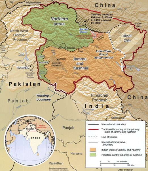 インドとパキスタンの係争地
